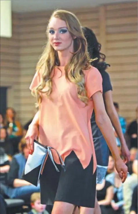  ?? Photos: PETER RISTEVSKI ?? FRESH DESIGNS: Sam Hall on the catwalk at the annual Gordon Fashion Runway Show last night.