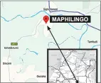  ?? ?? The location of Maphilingo and some surroundin­g areas.