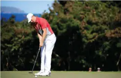  ??  ?? LAHAINA: Jordan Spieth of the United States on the third green during the second round of the SBS Tournament of Champions at the Plantation Course at Kapalua Golf Club on Friday in Lahaina, Hawaii. —AFP