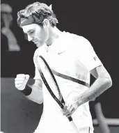  ?? AFP PHOTO ?? Switzerlan­d’s Roger Federer reacts after a point during his men’s singles match against Ruben Bemelmans from Belgium in the first round of the ABN AMRO World Tennis Tournament in Rotterdam on Thursday.