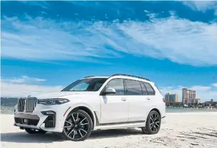  ?? BENJAMIN HUNTING AUTOGUIDE.COM ?? BMW has an answer for those looking for space. The X7 is bigger and pricier than the X5.