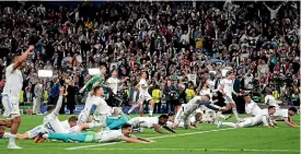  ?? GETTY IMAGES/AP ?? Jack Grealish, left, ponders another agonising Champions League exit for Manchester City, leaving Real Madrid to celebrate a famous win.