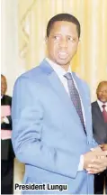  ??  ?? President Lungu