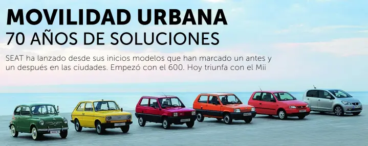  ??  ?? A lo largo de la historia, la movilidad urbana no ha sido un secreto para la marca española SEAT