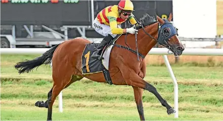  ?? RACE IMAGES ?? Charmont was guided to a much anticipate­d black-type win by jockey Michael Coleman in the Wairarapa Breeders Stakes.