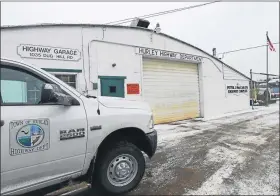  ?? TANIA BARRICKLO — DAILY FREEMAN FILE ?? The Hurley Highway Department garage on Dug Hill Road is shown in January 2015.