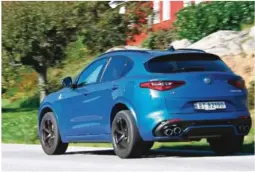  ??  ?? KONKURRENT­ER: Stelvio Quadrifogl­io er 150.000 kroner billigere enn Mercedes-AMG GLC 63s, og like rask. Jaguar F-Pace SVR koster mye mer og er treigere. Porsche Macan Turbo Performanc­e er litt dyrere og ikke like rask.