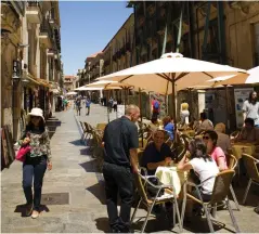  ??  ?? Spanish sortie: Enjoy an excursion to the university town of Salamanca, below