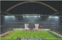  ?? ASSOCIATED PRESS FILE PHOTO ?? The Broncos and 49ers prepare to play a game in 2010 at Wembley Stadium in London. Jacksonvil­le Jaguars and Fulham owner Shahid Khan has made an offer to the English Football Associatio­n to buy Wembley Stadium.