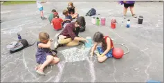  ?? Christian Abraham / Hearst Connecticu­t Media ?? Children play during a summer camp session at the Jewish Community Center of Greater New Haven in Woodbridge on Friday.