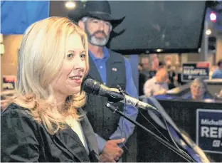  ?? DEAN PILLING/POSTMEDIA ?? Conservati­ve MP Michelle Rempel, pictured at her election headquarte­rs after being re-elected in the October federal election.