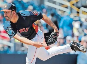  ?? ASSOCIATED PRESS FILE PHOTO ?? Houston Astros’ Justin Verlander is regarded as one of the slowest-working pitchers in the majors.