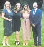  ??  ?? Stephen Robinson with his wife Sarah and daughters Beki and Gabbi