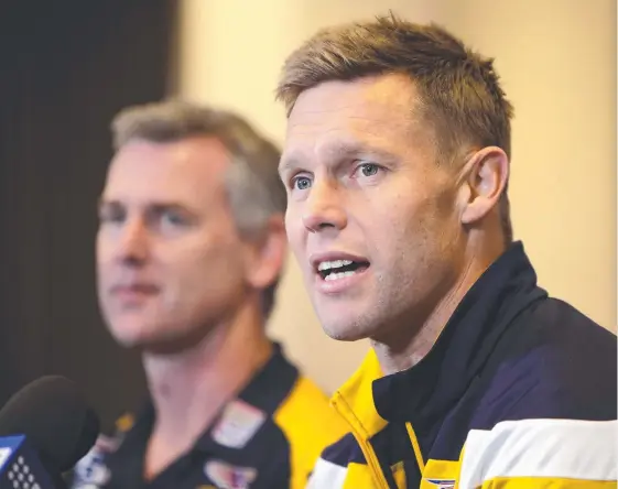  ?? Picture: MEGAN POWELL ?? Former Hawthorn great and West Coast Eagles midfielder Sam Mitchell announced his retirement from AFL football yesterday.