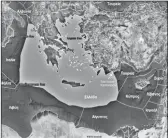  ??  ?? Harta e zgjerimit të Greqisë në det