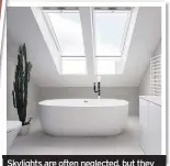  ??  ?? Skylights are often neglected, but they can deliver a heavenly, widespread glow