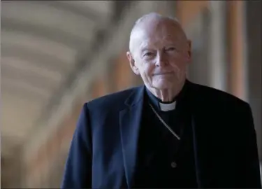  ?? ANDREW MEDICHINI—ASSOCIATED PRESS ?? In this Feb. 13, 2013 file photo, Cardinal Theodore Edgar McCarrick poses during an interview with the Associated Press, in Rome. On Saturday, Feb. 16, 2019 the Vatican announced Pope Francis defrocked McCarrick after Vatican officials found him guilty of soliciting for sex while hearing confession.