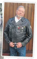  ??  ?? Here I am on my 74th birthday last year – I still have the same Lewis jacket from 1966, my original 59 badge and, most importantl­y, the same girl.