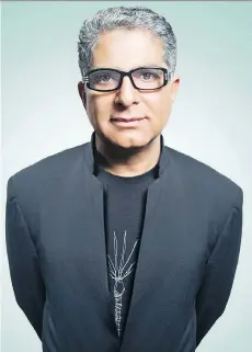  ??  ?? “Everybody takes away different things,” says Deepak Chopra of his self-discovery workshop. A meditation will follow Wednesday’s talk.