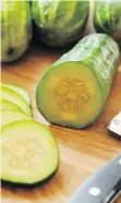  ??  ?? Gold Standard cucumbers are part of the Burpee Boost series and contain high levels of beta carotene.