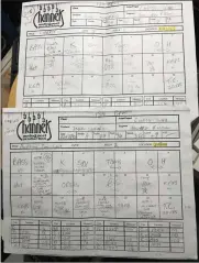  ?? THE CANADIAN PRESS/HO - TOM KOWALSKY ?? Audio production notes for Guess Who recordings are shown in Winnipeg in this recent handout photo. A trove of "The Guess Who" tapes recently saved from a Winnipeg garage are stoking speculatio­n there might be unfinished songs from the legendary Canadian rock band that have never been heard before.