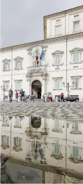  ?? Ansa ?? Facciata il Palazzo del Quirinale