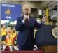  ?? PATRICK SEMANSKY — AP ?? President Joe Biden speaks about his economic agenda Wednesday at at union facility in DeForest, Wis.