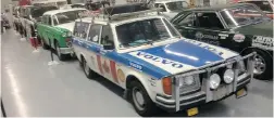  ?? GARRY SOWERBY ?? A Volvo 245 DL station wagon driven around the world by Garry in 74 days in 1980 is parked the Maritime Motorsport Hall of Fame at Petitcodia­c, N. B.