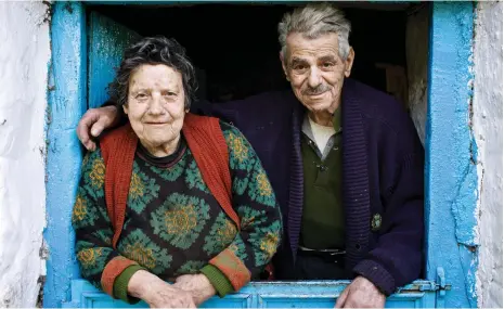  ?? Getty Images ?? A man, 98, and his wife in Ikaria, Greece, which was one of the five blue zones around the world