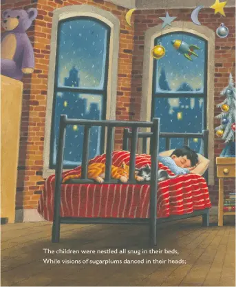  ??  ?? Mouse's Night Before Christmas, from author Tracey Corderoy and illustrato­r Sarah Massini, tweaks a classic tale.