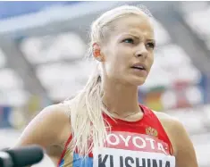  ??  ?? Russia’s long jumper Daria Klishina.