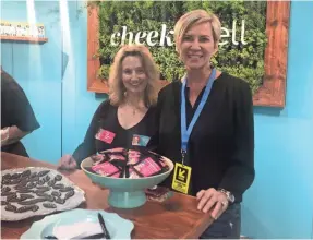  ?? CATE WILLING ?? Cheekywell CEO Anita Pluymen, right, says CBD can “calm the mind.”