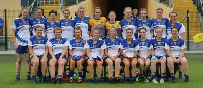  ??  ?? The Wicklow footballer­s ahead of their Leinster semi-final clash with Longford in Pearse Park.