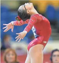  ?? NOUSHAD THEKKAYIL/ EPA-EFE ?? Morgan Hurd is among the gymnasts scheduled to come to Milwaukee’s Fiserv Forum this weekend for the American Cup competitio­n.