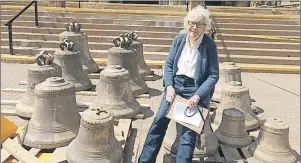  ?? SUBMITTED PHOTO ?? Charlottet­own historian Catherine Hennessey spearheade­d the fundraisin­g committee to restore and reinstall the St. Dunstan’s Basilica bells. They will ring again for the first time in 40 years on July 1 at 9:30 a.m.
