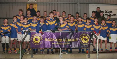  ??  ?? The triumphant Taghmon squad at the trophy presentati­on.