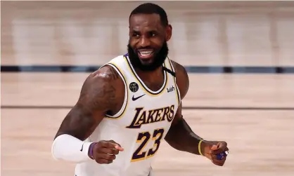  ?? Photograph: Mike Ehrmann/Getty Images ?? LeBron James led the Los Angeles Lakers to a record-tying 17th NBA championsh­ip during a season unlike any other.