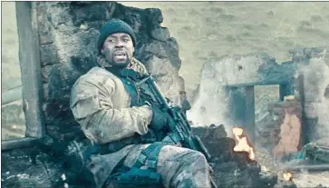  ?? David James Warner Bros. Pictures ?? TREVANTE RHODES stars in the post-9/11 war drama “12 Strong,” for which he learned to ride a horse.