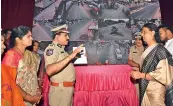  ?? — P. SURENDRA ?? Education minister Sabitha Indra Reddy, along with DGP Mahender Reddy, inaugurate­s 284 CCTV cameras bought with TSIIC funds at Jillelagud­a, RCI main road on Monday. Rachakonda police commission­er Mahesh M. Bhagwat, Badangpet Mayor Parijatha Narsimha Reddy and others are also seen.