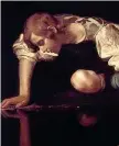  ??  ?? Narciso di Caravaggio (1597-1599, particolar­e)