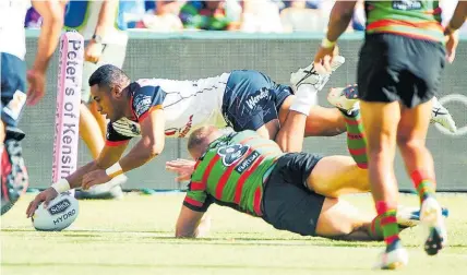  ?? Picture / Photosport ?? David Fusitu’a scored two of the six Warriors tries in Perth on Saturday night.