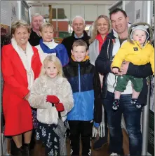  ??  ?? The Breen and Cunningham families visited the Dáil 100 Exhibition in Kiskeam Community Centre.