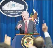  ?? Nicholas Kamm AFP/Getty Images ?? ATTY. GEN. Jeff Sessions has recused himself from inquiries into Russian campaign meddling.