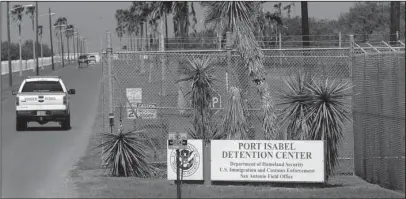  ?? The Associated Press ?? HIGH-STAKES INTERVIEWS: A U.S. Border Patrol truck enters the Port Isabel Detention Center, which holds detainees of the U.S. Immigratio­n and Customs Enforcemen­t, on June 26 in Los Fresnos, Texas. Parents who have been separated from their children at...