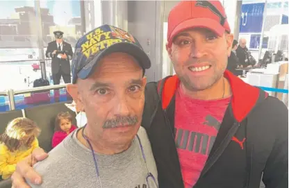  ?? | MARK BROWN/ SUN- TIMES PHOTOS ?? Juan Mariani and Mark DeLeon of Valparaiso, Indiana, were bringing supplies to Puerto Rico.