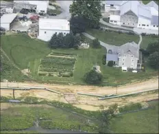  ?? Jeremy Long/Lebanon Daily News via AP ?? In this July 2017 photo, pipes for the Sunoco Mariner East pipeline are placed in South Lebanon Township, Lebanon County. The Pa. Public Utility Commission said Thursday that the line is safe to use after sinkholes related to the constructi­on of...