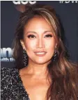  ?? David Livingston / TNS ?? Carrie Ann Inaba at CBS Televison City in Los Angeles in 2018.