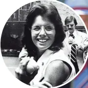  ?? ABC SPORTS ?? Billie Jean King clowns for the cameras in 1973.