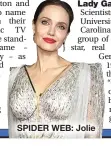  ??  ?? SPIDER WEB: Jolie