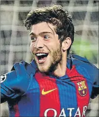  ?? FOTO: PEP MORATA ?? Sergi Roberto, celebrando su decisivo gol al PSG